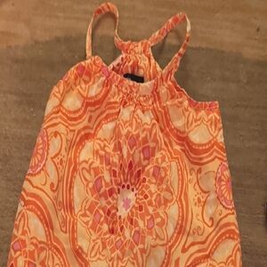 GAP Kids Coral and Pink Patterned Dress